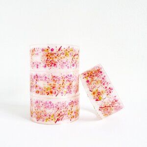 NEW LOT 4 Rolls Transparent Floral Waterproof Leak Sealing Tape 1.65" x 118"